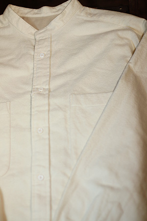 TAKE & SONS FLANNEL BAND COLLAR SHIRT « store